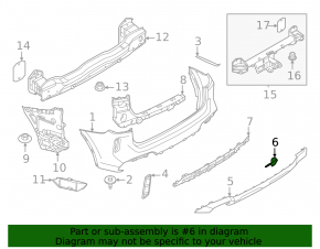 Заглушка буксировочного крюка заднего бампера BMW X3 G01 22-24 M Sport
