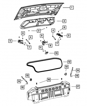 Задняя панель Dodge Challenger 09-14