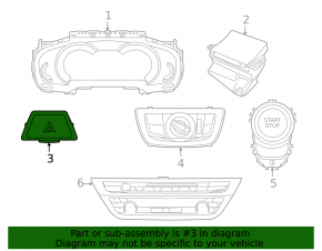 Кнопка парковочного ассистента и аварийной сигнализации BMW 7 G11 G12 16-22