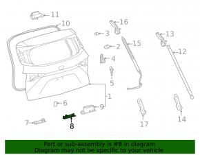 Рамка подсветки номера двери багажника правая Toyota Sienna 21-26