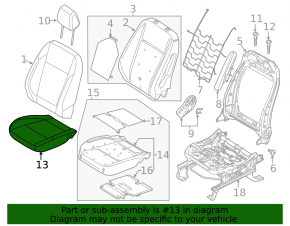 Пассажирское сидение Ford C-max MK2 13-14 без airbag, механич, ткань беж, под химчистку