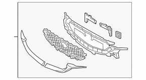 Решетка радиатора grill Mazda CX-5 17-21 без радара FPS