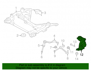 Цапфа передняя левая BMW 3 F30 12-18 RWD