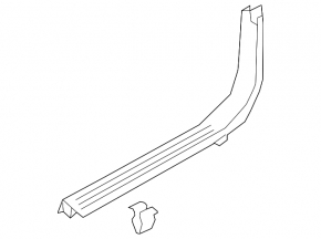 Decorație prag spate dreapta Volvo XC40 19-25 negru