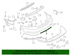 Moldura bara spate centrala VW CC 13-17 restilizat