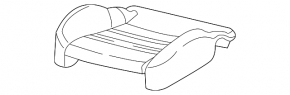 Tapițerie scaun pasager Audi A6 C8 19-25, piele maro deschis, încălzită, ventilată