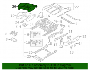 Tapițerie scaun pasager Audi A6 C8 19-25, piele maro deschis, încălzită, ventilată