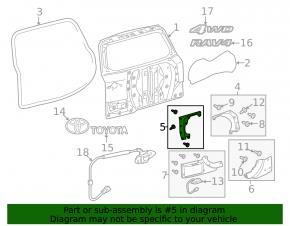 Накладка двери багажника 3 Toyota Rav4 06-08