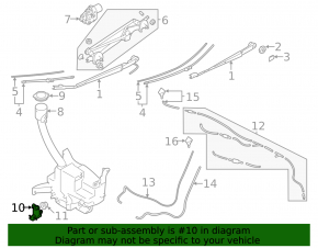 Мотор омывателя лобового стекла Subaru Outback 20-23