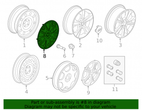 Колпак колесный R17 Ford Escape MK3 13-19 тип1