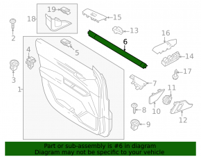 Garnitură interioară de sticlă pentru ușa dreapta față a unui Mazda CX-50 23-25