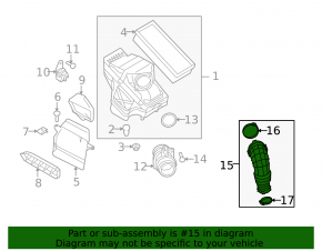 Воздуховод на коллектор Audi A4 B8 08-16 2.0T