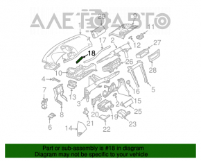 Накладка торпеды дерево левая Mercedes W211