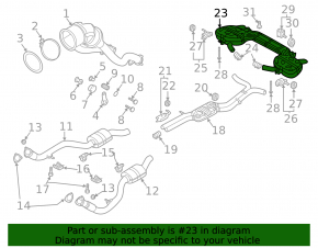 Глушитель задняя часть бочка Audi A6 C8 19-25 3.0T