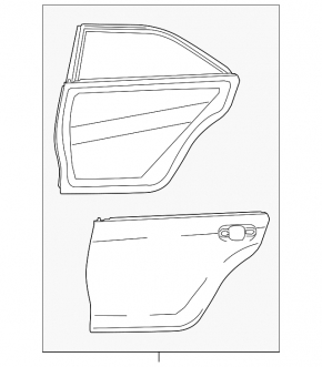 Дверь в сборе задняя правая Toyota Camry v55 15-17 usa