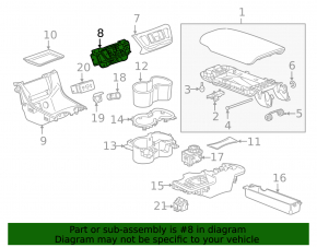 Шифтер КПП GMC Terrain 18-23 кнопки