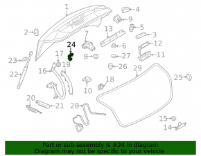 Накладка крепления петли крышки багажника левая Audi A4 B8 08-16 седан