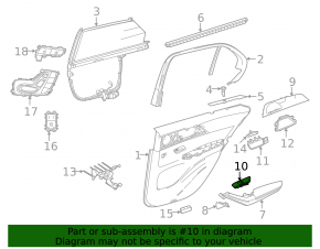 Ornament control ridicare geam spate stânga Mercedes W167 GLE 350 450 20-25 maro
