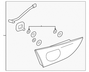 Lampa capac interior portbagaj dreapta Mazda 3 19-22 4d