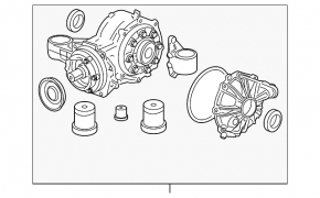 Diferențialul spate redus al GMC Terrain 10-17 cu cuplajul