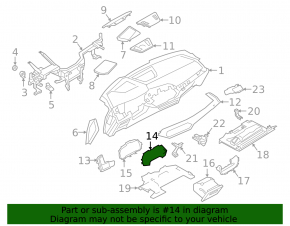 Обрамления щитка приборов BMW X5 G05 19-23 черное