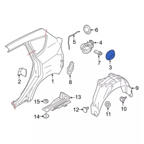 Лючок бензобака Ford C-max MK2 13-18