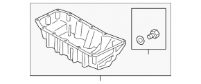 Поддон масляный Ford Escape MK3 13-19 1.6T