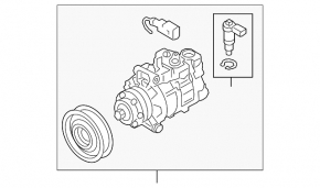 Компрессор кондиционера Audi A6 C8 19-25 3.0T