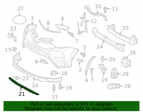 Bandă inferioară bară față pentru Toyota Rav4 16-18 rest