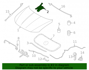 Петля капота правая Hyundai Tucson 22-26