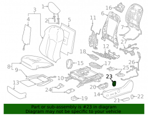 Управление поясничной подпорки водительского сиденья Lexus RX350 RX450h 16-22 черное