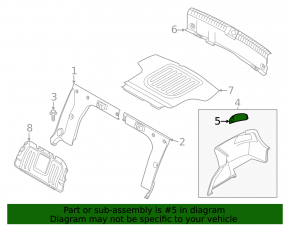 Заглушка обшивки арки правая Kia K5 21-24 черная