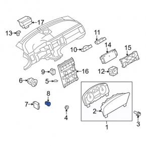 Кнопка закрытия двери багажника Ford Flex 09-19