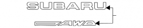 Эмблема SUBARU двери багажника Subaru Outback 20-23