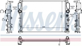 Радиатор охлаждения вода Mercedes W211 E350