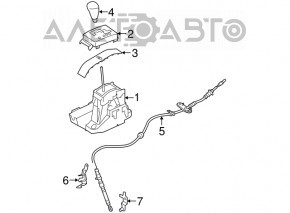 Накладка шифтера КПП Mazda3 03-09 HB царапины, потерто