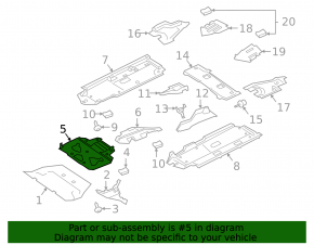 Защита двигателя задняя Porsche Cayenne 19-26 2.9T, 3.0T, 4.0T