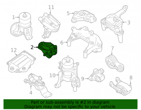Кронштейн подушки двигателя передний Nissan Pathfinder 13-14 hybrid