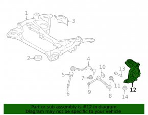 Цапфа передняя левая BMW 3 F30 12-18 RWD