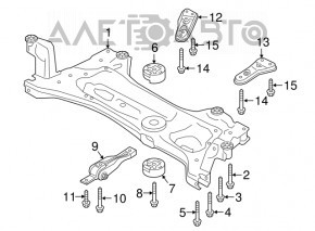 Подрамник передний VW Atlas 18-26