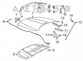 Замок капота Jeep Grand Cherokee WK2 11-15 с датчиком