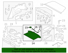 Пол багажника Subaru Impreza WRX GH 10-14 5d черный