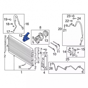 Кронштейн компрессора кондиционера Ford Mustang mk6 18-23 2.3Т