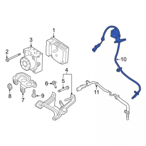Senzor ABS dreapta față Ford Edge 15-19
