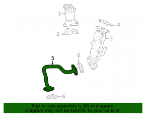 Трубка EGR Honda Accord 18-22 2.0 hybrid