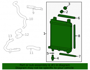 Radiator de răcire suplimentar dreapta Acura MDX 22-26 3.0 Tip S