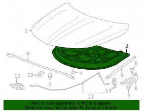 Изоляция капота Chevrolet Impala 14-20