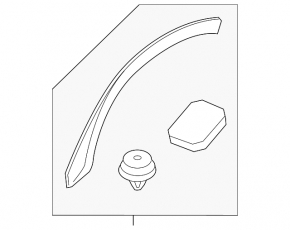 Decorație arcul aripului dreapta spate Volvo XC40 19-25