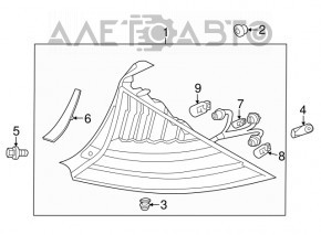 Фонарь правый Honda CRZ 11-16