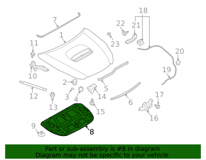 Изоляция капота Subaru Outback 10-13